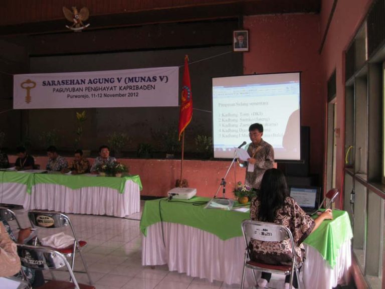 SUSUNAN PENGURUS PUSAT PAGUYUBAN PENGHAYAT KAPRIBADEN MASA BAKTI TAHUN 2012 S/D 2017